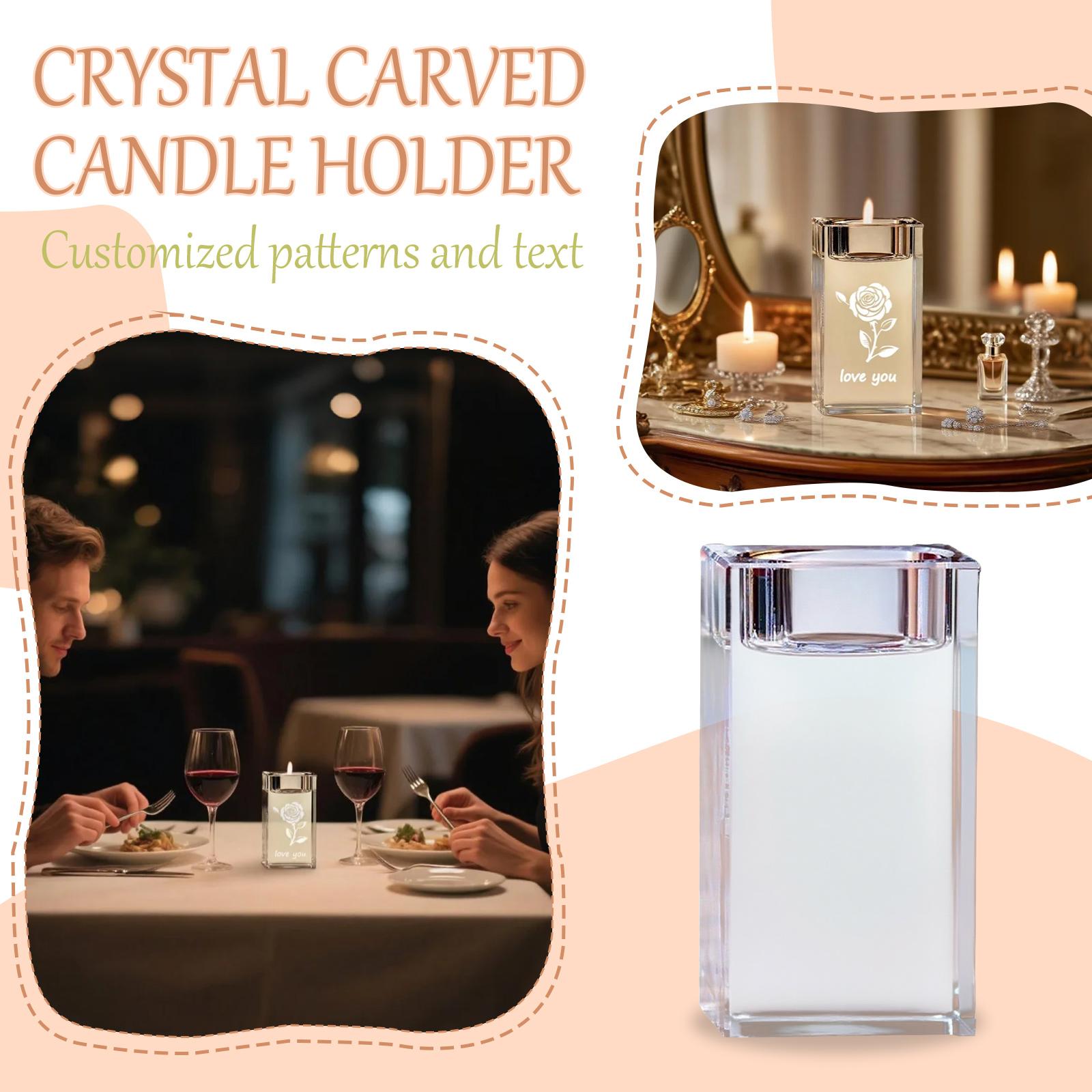 

Custom Photo Crystal Candle Holder A