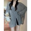 Slack loose casual knitted cardigan jacket women's autumn new large size thin top sunscreen blouse
