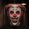 Latex Devil Horn Mask Halloween Scary Horns Mask, with Bell Decor, Breathable Comfortable Environmentally Friendly Headgear, for Adult Cosplay