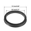 4pcs Black Plastic Wheel Hub Centric Ring 73.1-54.1/56.1/56.6/57.1/60.1/63.4/64.1/65.1/66.1/66.6/67.1mm Custom Sizes Available