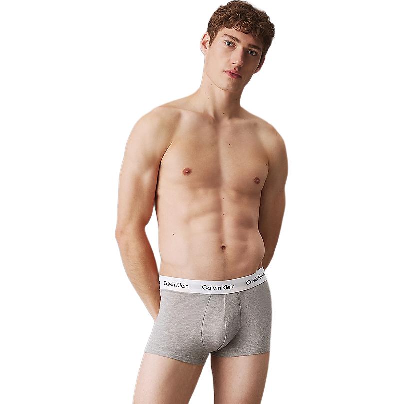 Calvin Klein Minimalistische Hüftunterwäsche mit Buchstaben Atmungsaktive Unterwäsche Herrenunterwäsche Grau Gemischte Farben 0000U2664G-KS0