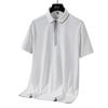 Kurzarm-Poloshirt aus Eisseide für Herren, lockere, schnelltrocknende Kleidung, Revers, Halbarm-T-Shirt