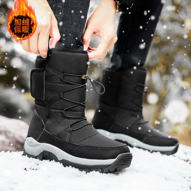 Unisex Boots 2025Winter New Men's Snow Boots Fashion Casual High Top Boots for Men Plush Warm Winter Boot Couple's Cotton Shoes
