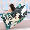 ZZZ Gaming Hoshimi Miyabi Microfiber Printed Beach Towel Mountain Climbing Yoga Beach Swimming Running Absorbent Soft Towel