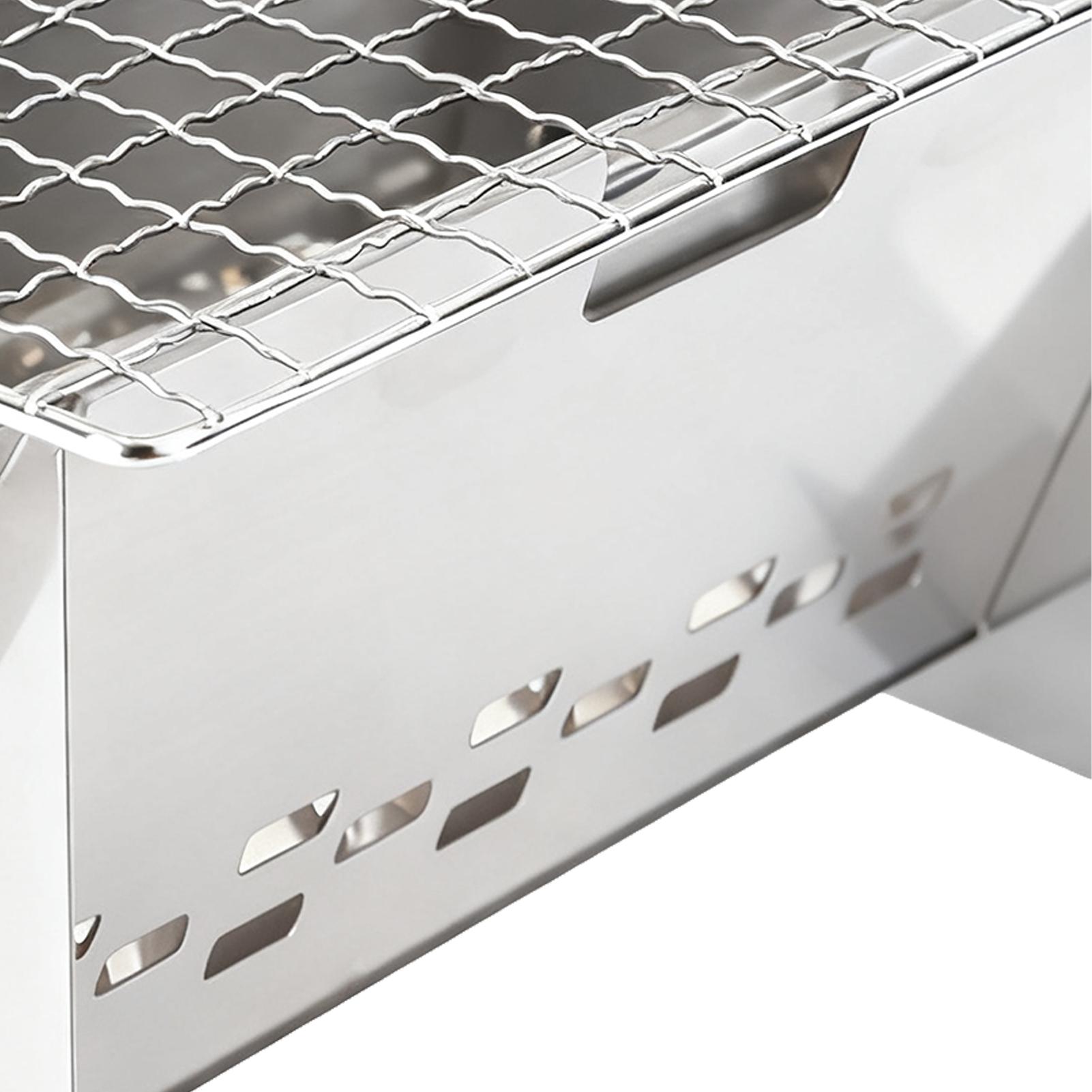 

Portable Grill Stainless Steel Cooking Equipment Portable Camping Grill For Bonfire Patio BBQ Backyard Cooking Picnic Beach China Mainland