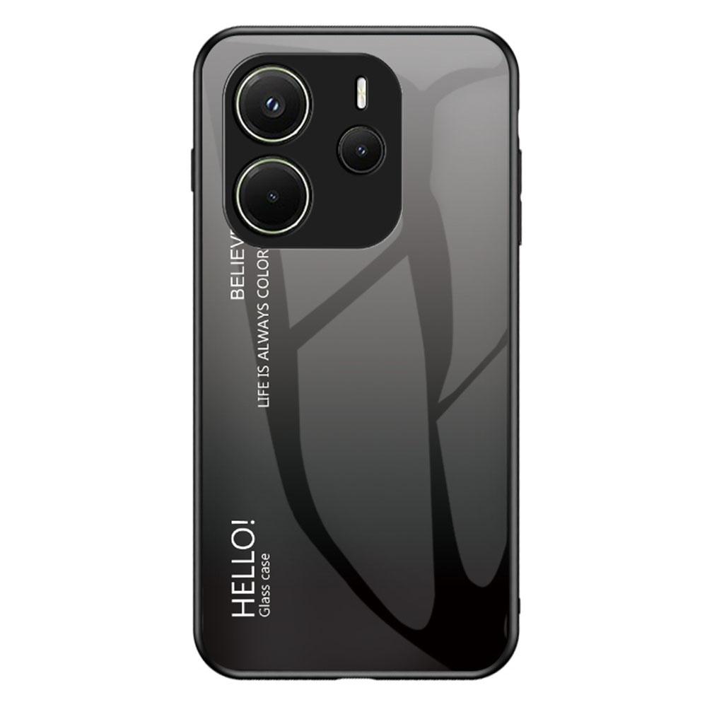 For Xiaomi Redmi Note 14 4G (163.25mm) Etui Ripebestandig Herdet Glass+PC+TPU Telefondeksel