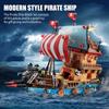 916PCS Pirate Ship Building Blocks Set Assemble Bricks Toys with LED Bricks Model Desktop Decoration Gifts For Kids
