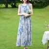 Vestido sin mangas de talla grande para mujer, vestidos largos casuales sueltos, ropa de verano vintage
