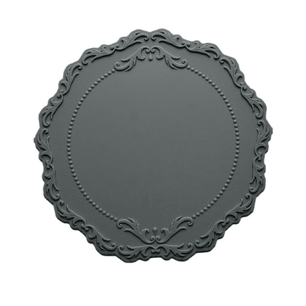 2pcs Lace Silicone Coaster Placemat Relief Bottom Non-slip Table Decoration Mat Kitchen Accessories Round Cup Mat Tableware Pad