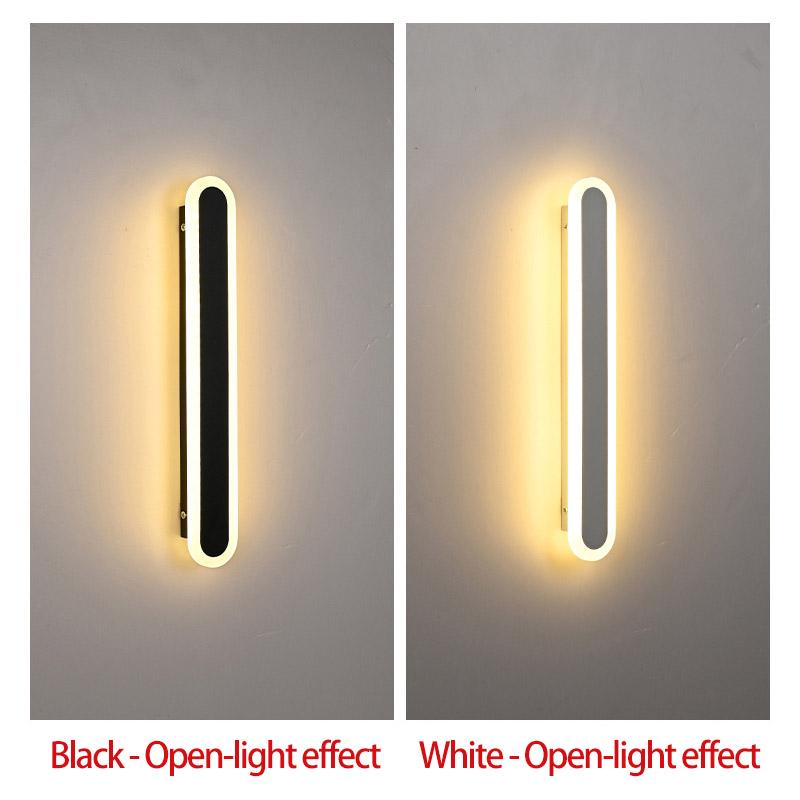Modern LED Indoor Long Wall Light Nordic Line Sconce Long Wall Lamp Living Room Background Corridor Beside Decorate Lighting
