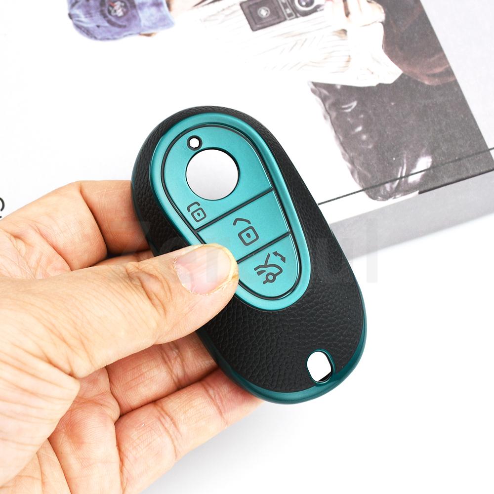 Tpu Leather Auto Car Key Case Cover Keyless Holder For Mercedes-Benz C S Glc Eqe Eqs Class W223 X254 V297 V295 W206 S206 X206