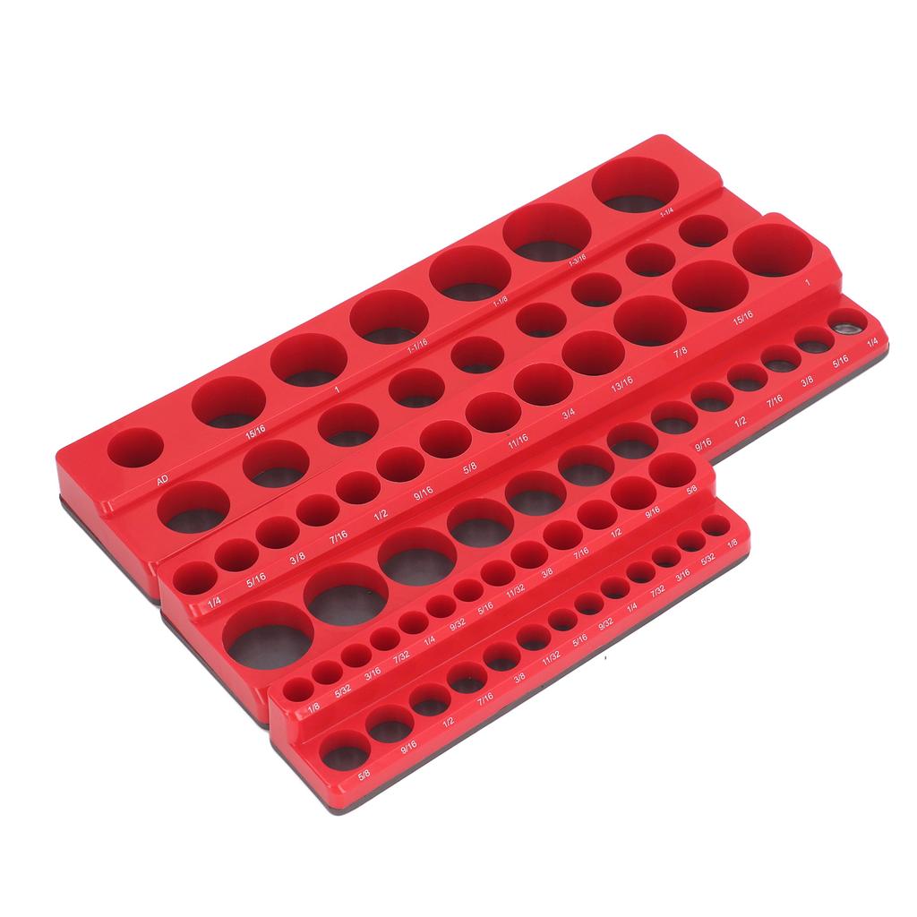 3PCS Magnetic Socket Holders Plastic Socket Organizer Storage Tray for 1/4 3/8 1/2 Inch Drive Socket