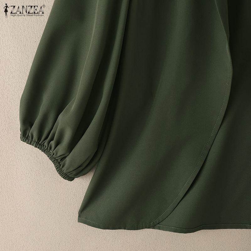 ZANZEA Womens Summer Casual 3/4 Sleeve Loose Cardigan Blouse