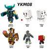 YKM08 Kids Building Block Figures Set - World Dwarf Mini Figures, 6-Pack Bagged Toy Blocks