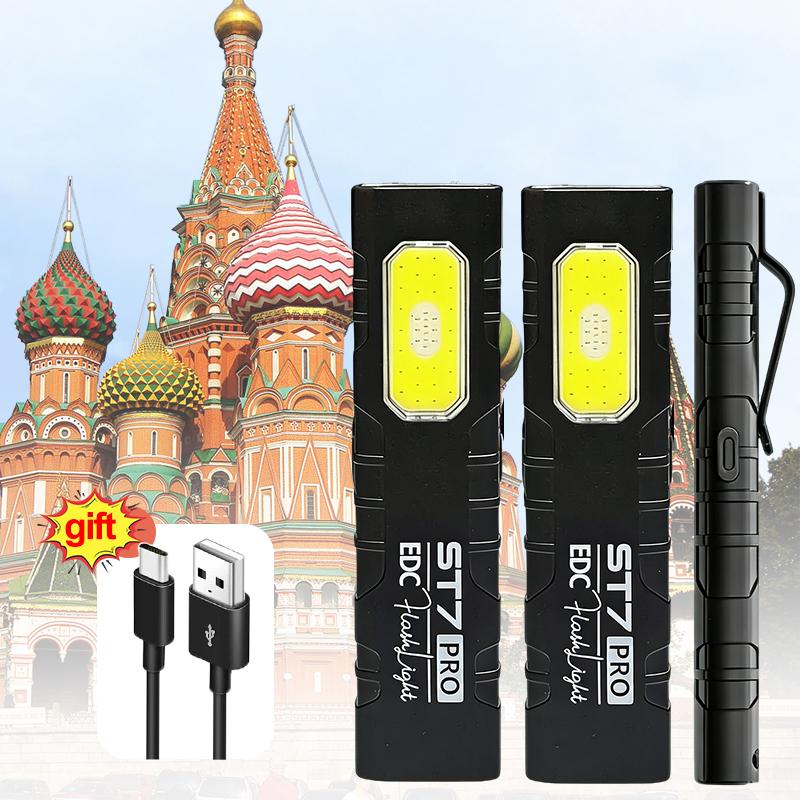 ST7 PRO EDC Light Source Features Laser Pointer Function Flashlight Mode Magnetic Base Pocket Clip ABS Build Camping Hiking