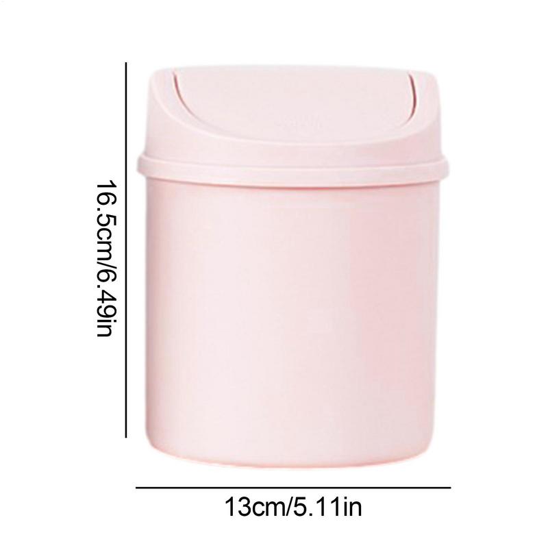 Mini Trash Can Creative Mini Garbage Cans with Lid Tiny Waste Bin Wastebasket for Desktop Small Paper Basket for Car Interior