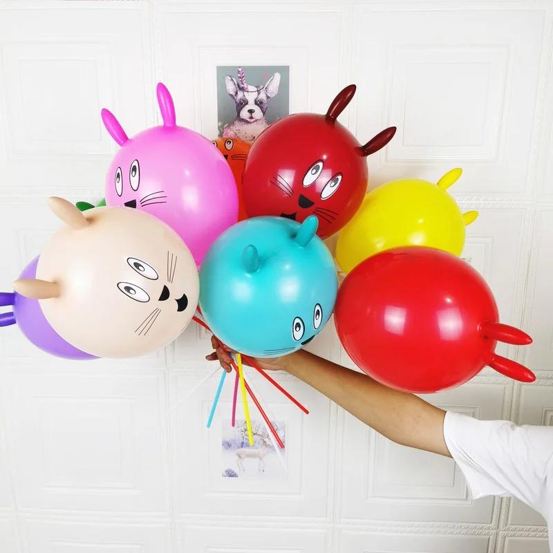 1/5/10 PCS New Cute Rabbit Inflatable Ball Birthday Wedding Anniversary Children's Day Party Decoration Latex Balloons 12-Inch