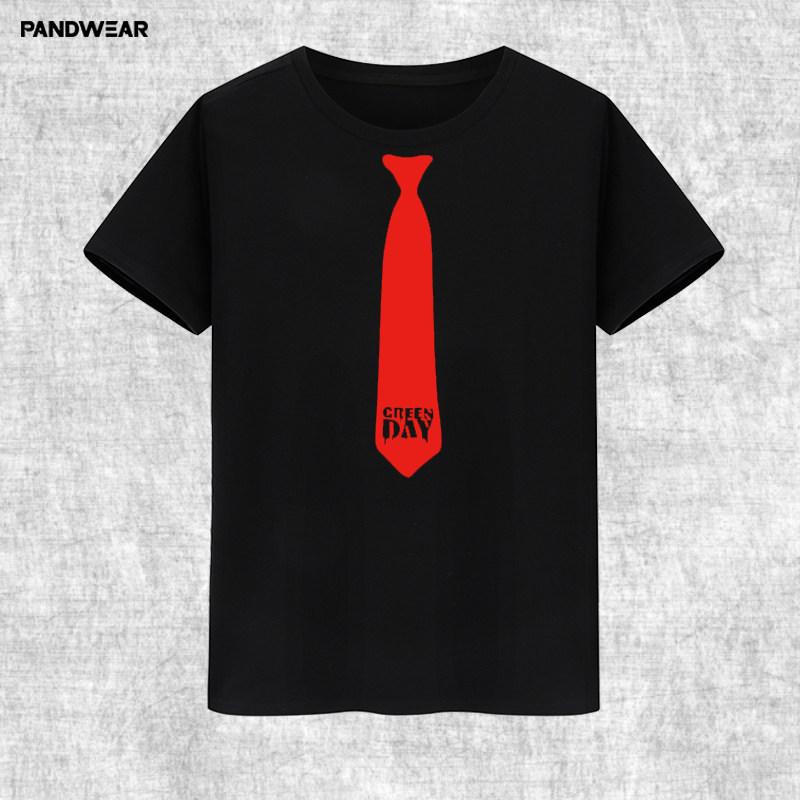 Green Day Tie Cotton Printed Personalized Round Neck Short Sleeve Summer New Unisexs and Womens Fashion Loose Trendy Tshirt
