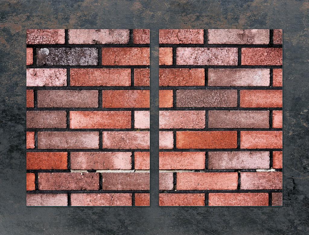 SZKLANA PŁYTA OCHRONNA DO KUCHNI 2x35x52 CEGŁA