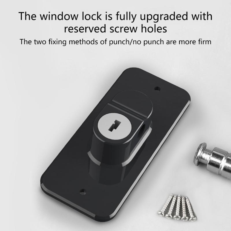 360 Degree Fridge Lock Refrigerator Locks No Drilling with Buttons Safety Lock Child Lock for Windows Fridge & Cabinets