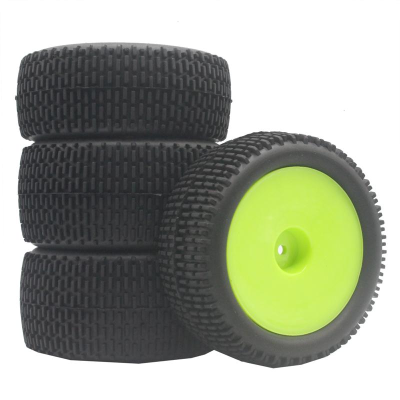 RS Wear-Resistant Off Road Tires Plastic Wheel Rim Rubber Tyre for 1:10 RC Car HSP 94107 94166 94106 94155 Tamiya Wltoys 144001