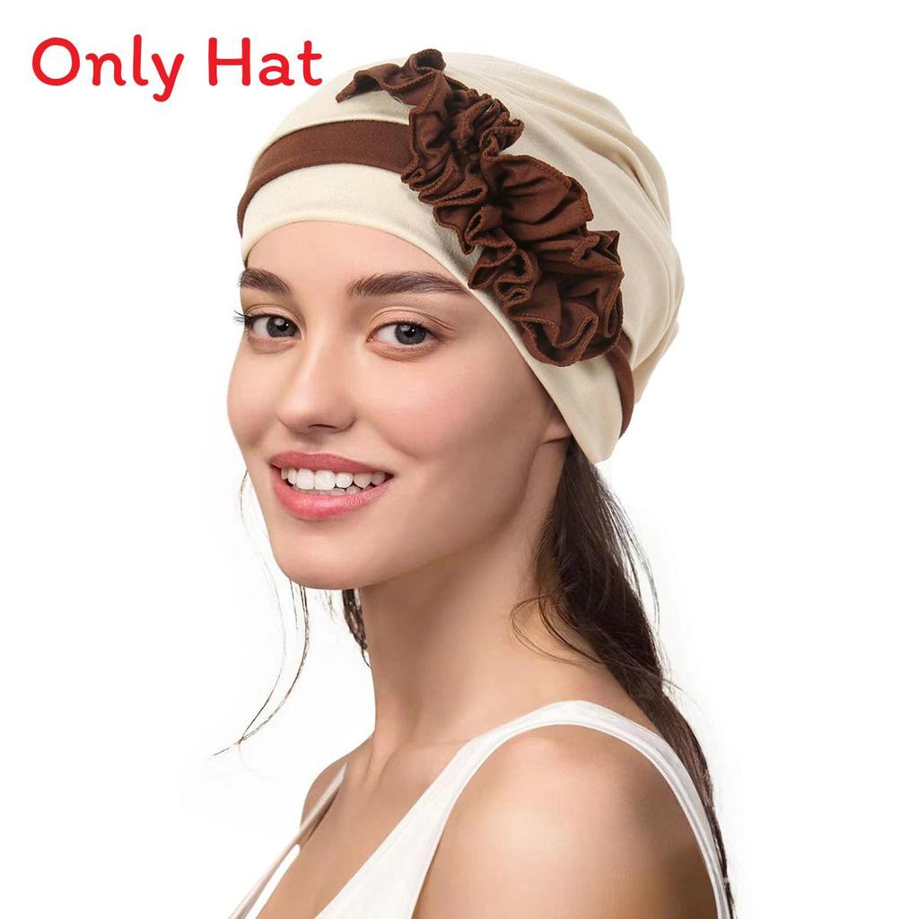 Polyester Floral Headband Hat For Women With Stylish Design For All Seasons