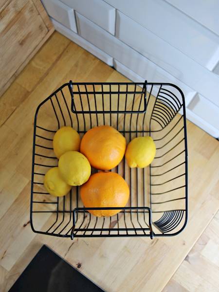 Black Tiered Metal Basket For Fruit And Vegetables