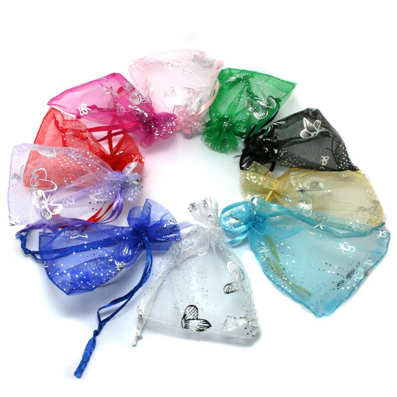 10Pcs Organza Bags Jewelry Candy Gift Pouch Bags Wedding Xmas Favors
