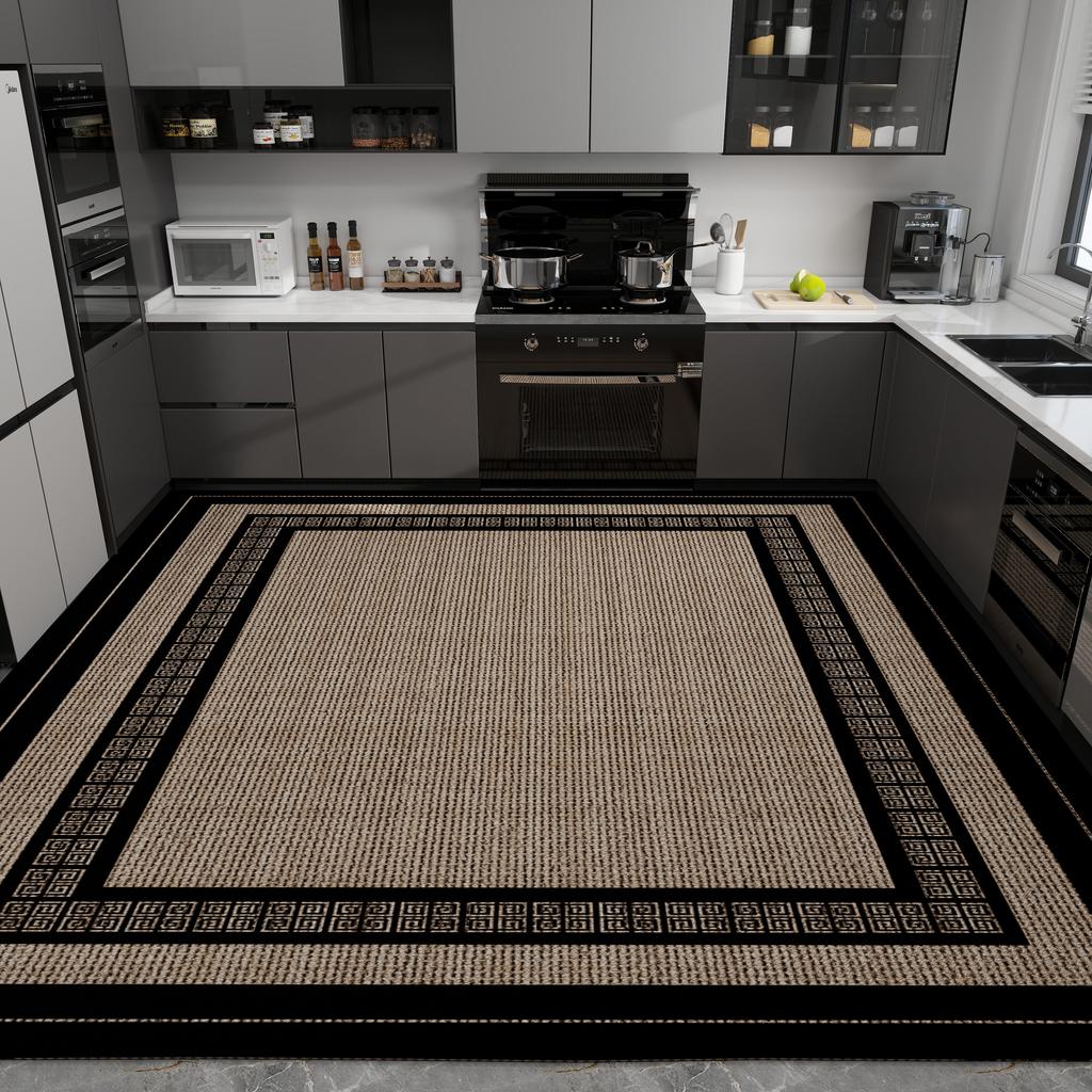 Kitchen Floor Mat Simple and Dirt-resistant Carpet Home Decoration Anti-slip Foot Mats Wear-resistant Large Size Mats