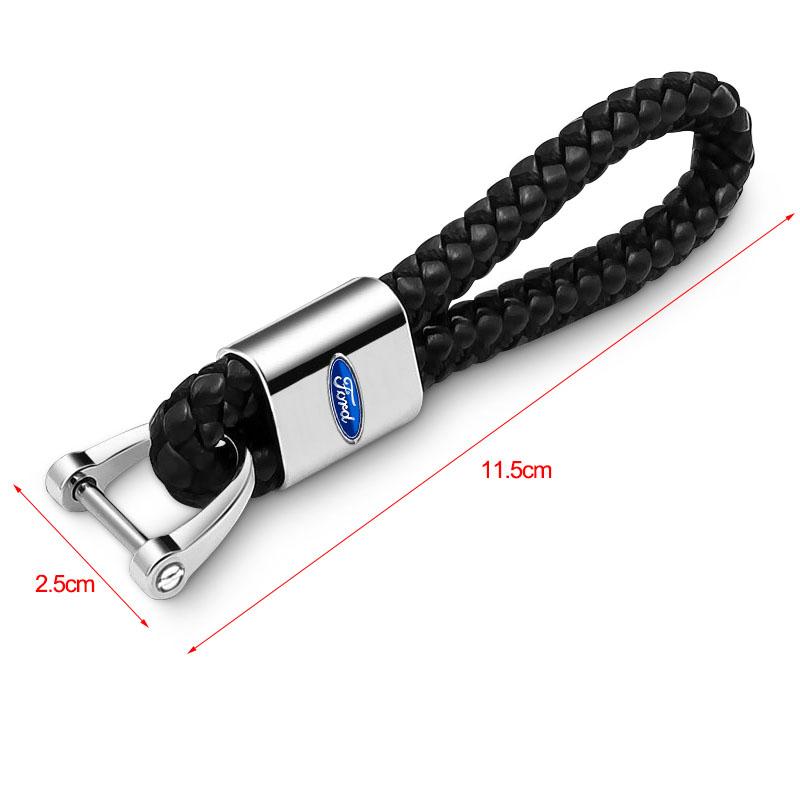 1 st Metall Bil Nyckelring Nyckelring Nyckelband Bilemblem Styling För Ford Focus 2 3 MK2 MK3 Fiesta Mondeo Kuga Ecosport C-Max Biltillbehör