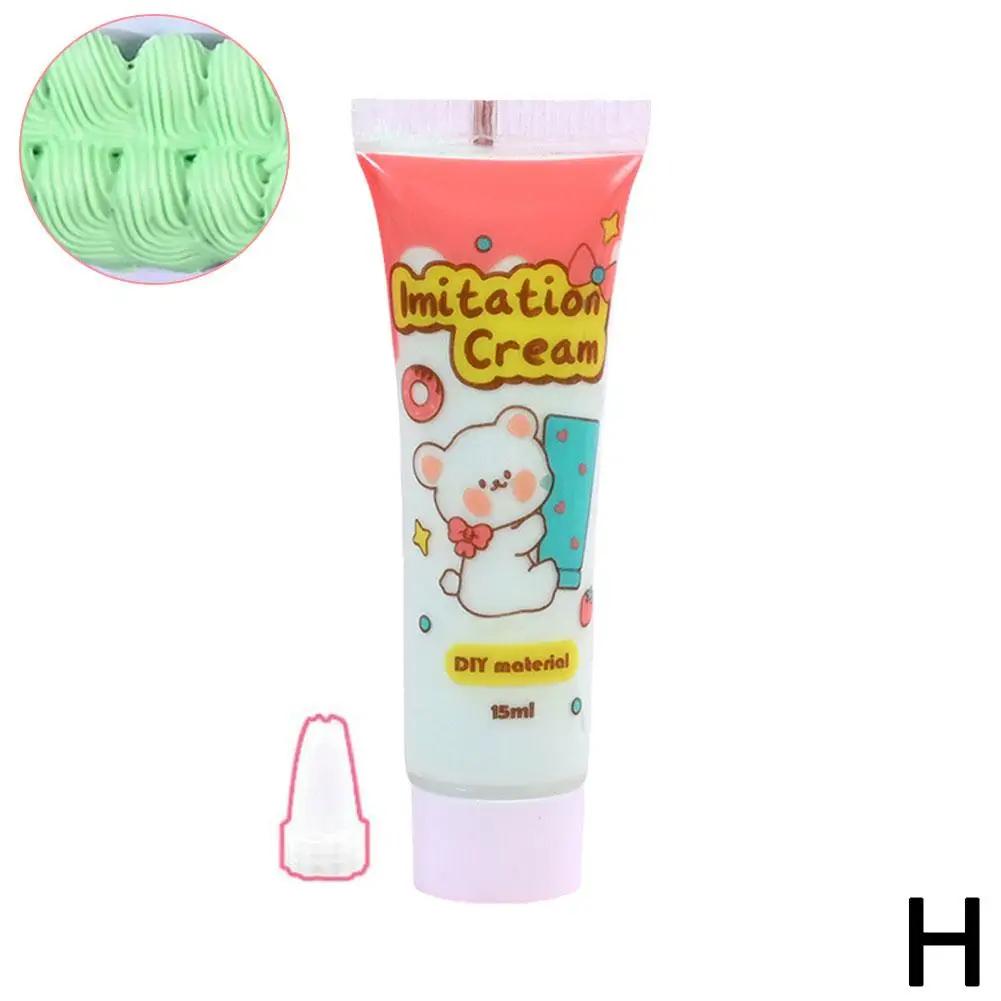 DIY Imitation Cream Glue Homemade Mobile Phone Hairpin Card Clay Material Glues Craft Accessories 15ml Cream Resin C8M0