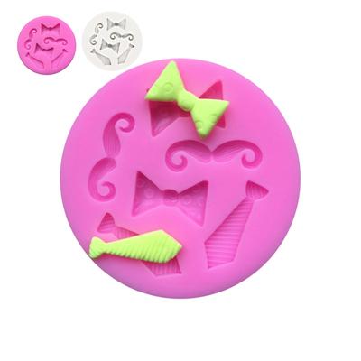 Cake Silicone Molds Beard Bow Tie Cupcake Silicone Flexible Mold Cake Decorative Tools Food Grade Silicone