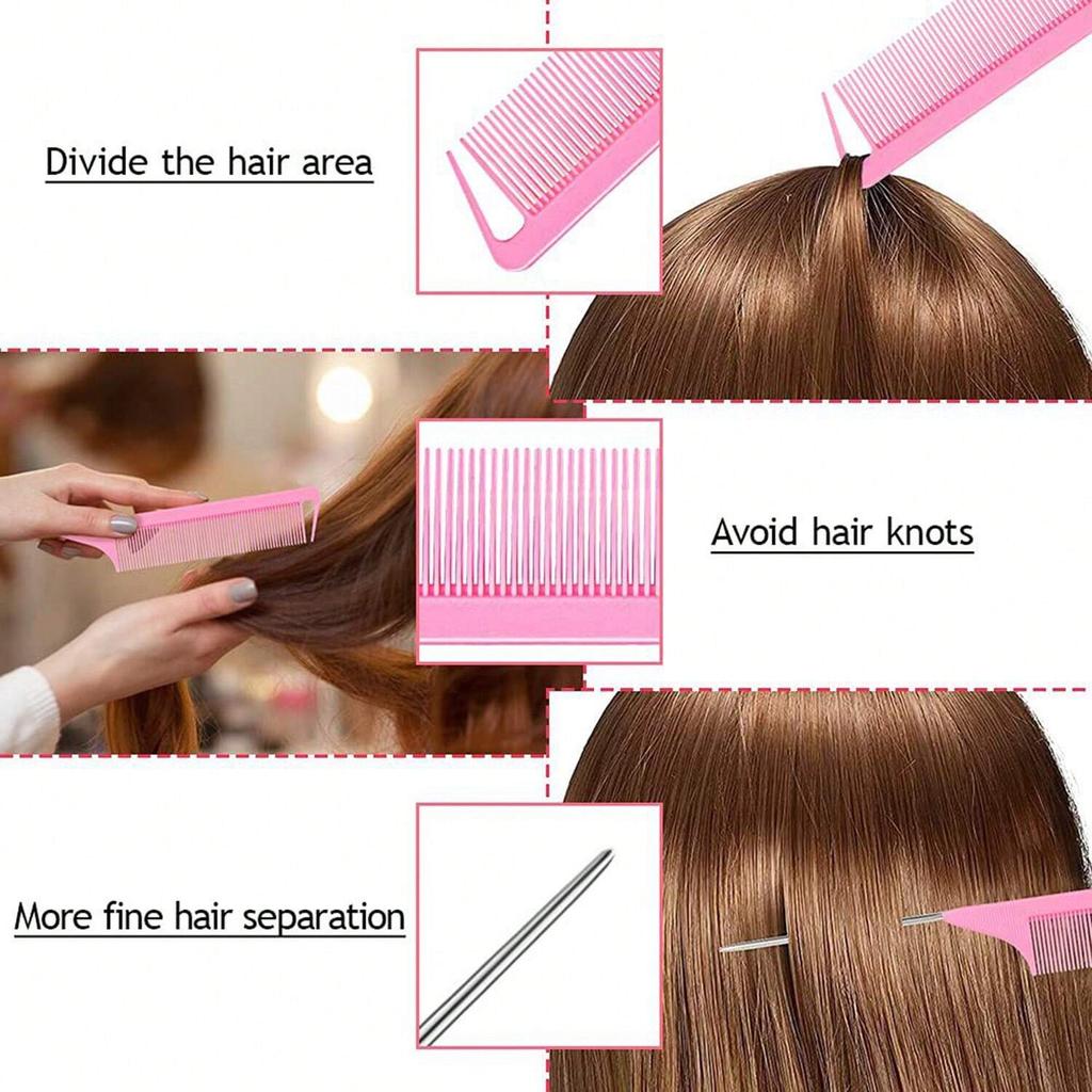 1pc Hair Coloring Tinting Pointed Tail Comb, Hair Brush, Comb, Hair Tools, Hair Products And Accessories For Barber Salon Beauty Travel Essentials