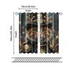 2 Pcs   Filtering Curtains (excluding Rods   Non-movable   Without Batteries) Whimsical Steampunk Kitten for Use In Bedrooms and