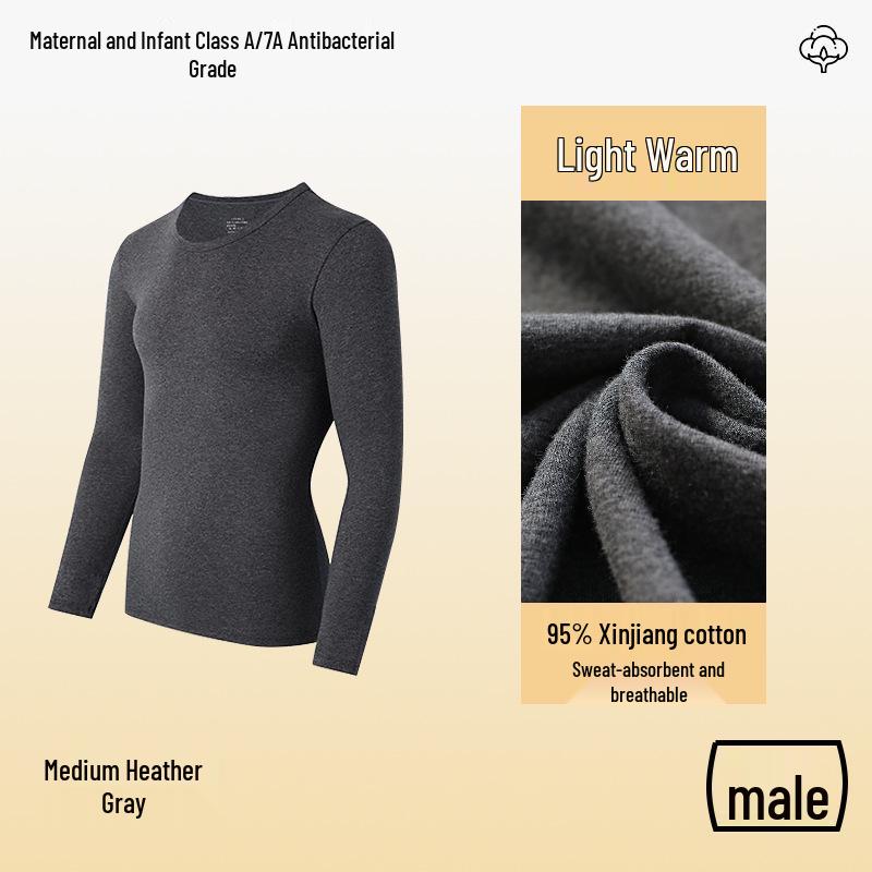 Class A Pure Cotton Thermal Underwear Set for Couples: Thin, Elastic, Warm Winter Wear for Men & Women