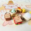 Mini Steamed Bun Clicker Keychain Simulation Food Fidget Toy Soft Sensory Stress Relief Gadget for Kids Adults Daily Use