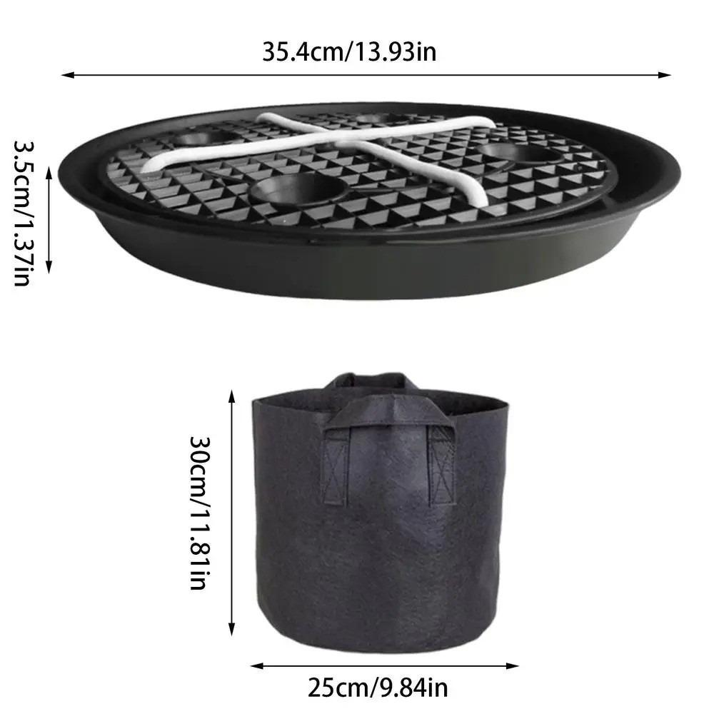 Adjustable Plant Grow Bags Mesh Holes Flowerpot Mat Self Watering Plant Tray  Indoors