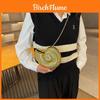 Acrylic Seashell Chain Shoulder Bag With Lock Closure For Evening Wear