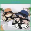 Summer Female Sun Hat With Wavy Edge Straw Material For Outdoor Beach Vacation
