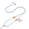 Premium Hand-woven Necklace: Gold Amber, Crystal, and Jade Pendant Cord