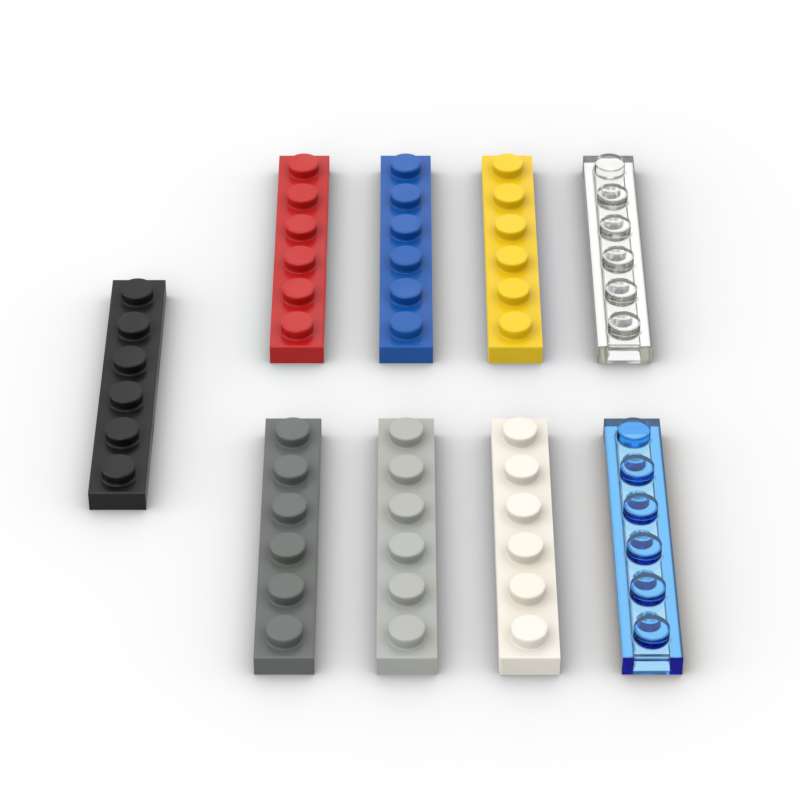 MOC 10PCS 3666 1X6 Plate Building Blocks Kit High-Tech Board House Bricks Particle DIY Idea Toys Children Birthday Kid Gifts