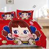 Happy Girl Cartoon Print 3Pcs Bedding Setduvet Cover With 2 Bedropillowcase Home Birthday Gift