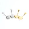 Edelstahl Galvanisiert Pfirsichherz Bauchnabelring Piercingschmuck