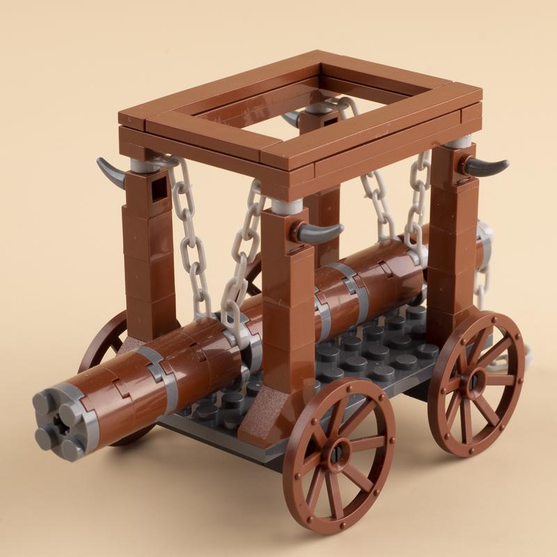 Medieval Military Castle Siege Machines Building Blocks Battering Ram Bonfire Catapults Weapons Rack Armor Helmets Bricks Toys
