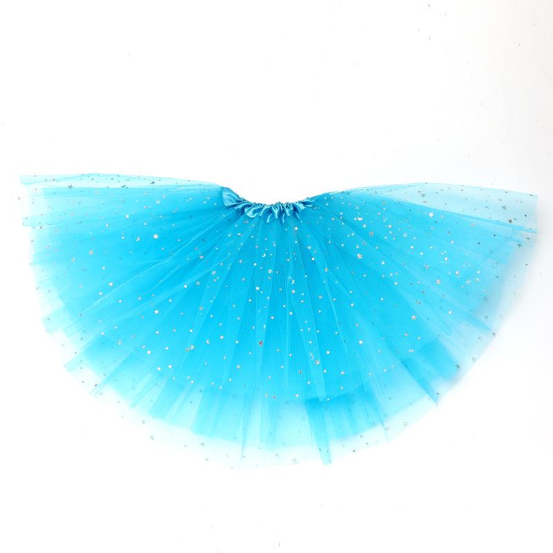 

Пышная юбка-пачка для девочек - Принцессина трехслойная балетная юбка для детей 30CM озеро синий