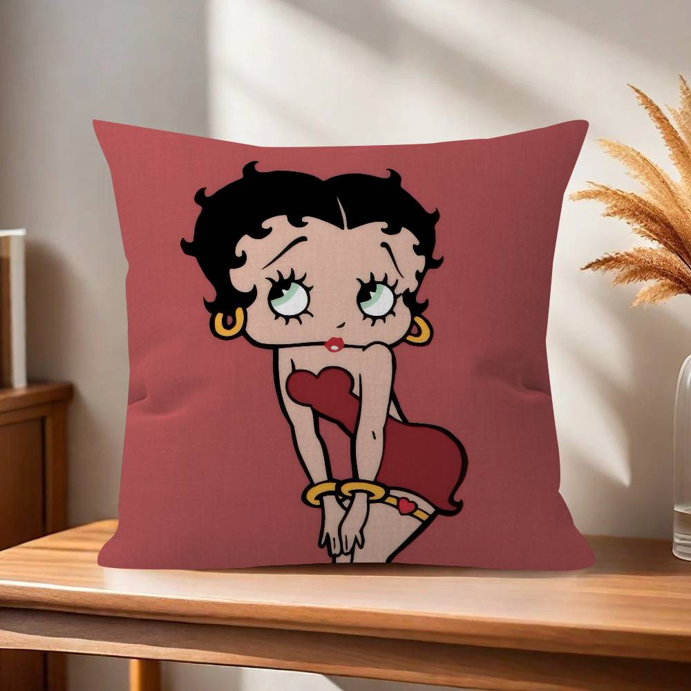 Cushion Cover Car Throw Pillow Case For Sofa Car Christmas Gift ANIME Cute BBetty Boop