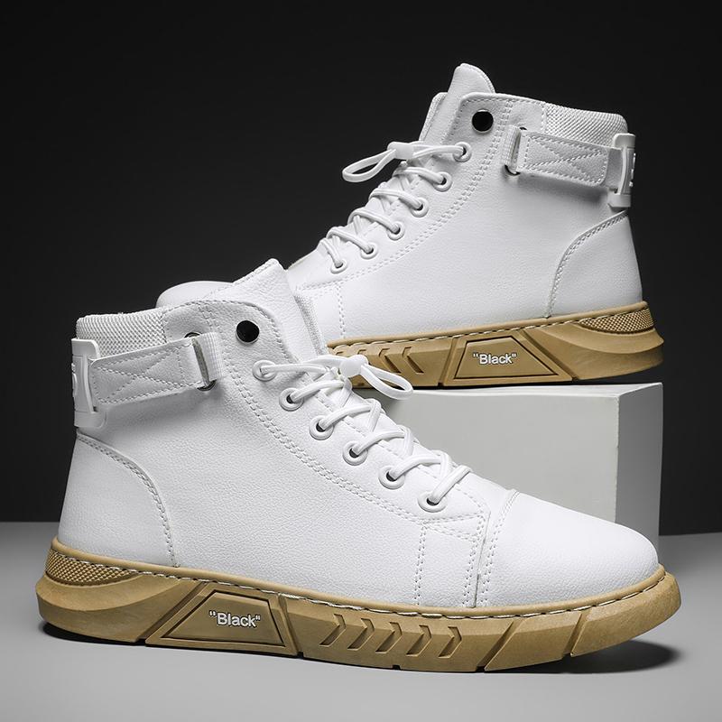 

Модні та зручні легкі ділові чоловічі черевики Нові осінні чоловічі повсякденні туфлі Однотонні туфлі з високим ковзанням 44 білий