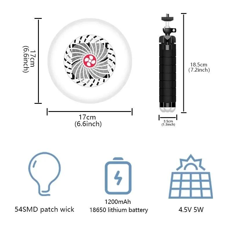 Multifunction 3 In 1 LED Fan Light Camping Lighting Electric Fan Hanging Tent Lamp USB Charging Summer Fan Lantern with Power