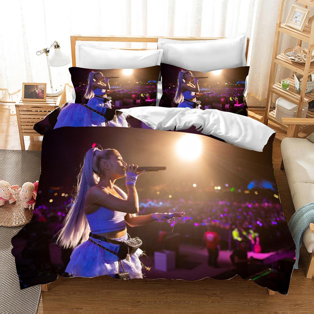 Pop Singer Ariana‑Grande 3D Printed Bedding Set Duvet Cover Pillowcase Bedroom Home Decor