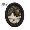 Unique Housewarming Gifts Halloween Wooden Door Hanging Sign, Oval Gothic Black Cat Ghost Wall Plaque, Retro Decoration Waterproof Decor Art
